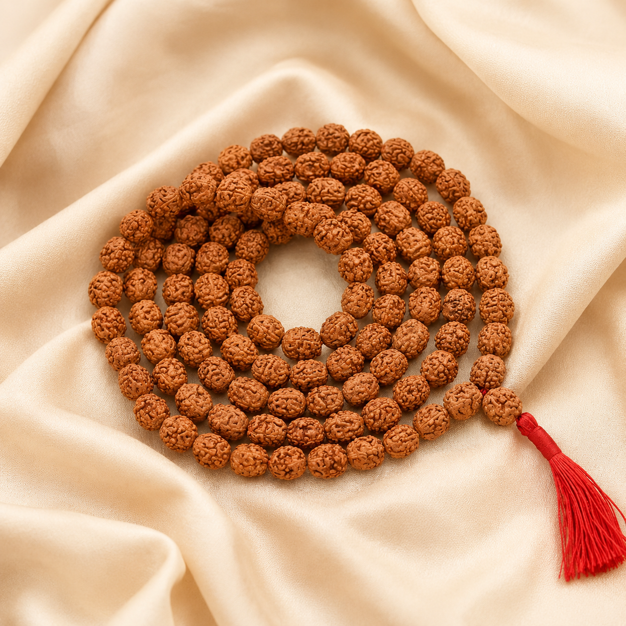 4 Mukhi Rudraksha Mala 108 beads Indonesian