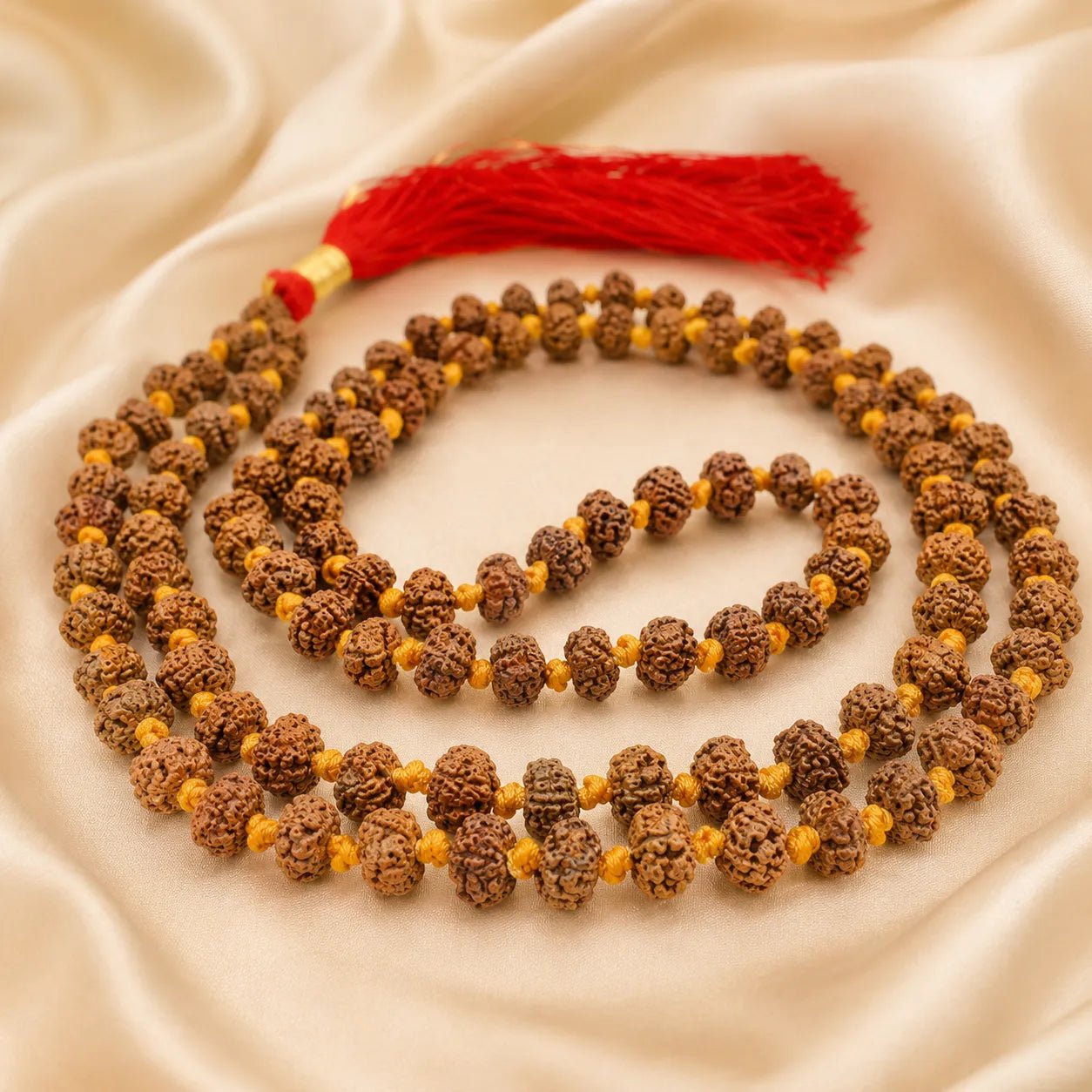 6 Mukhi Rudraksh Mala (Rosary) 108 Beads - Astrosaras