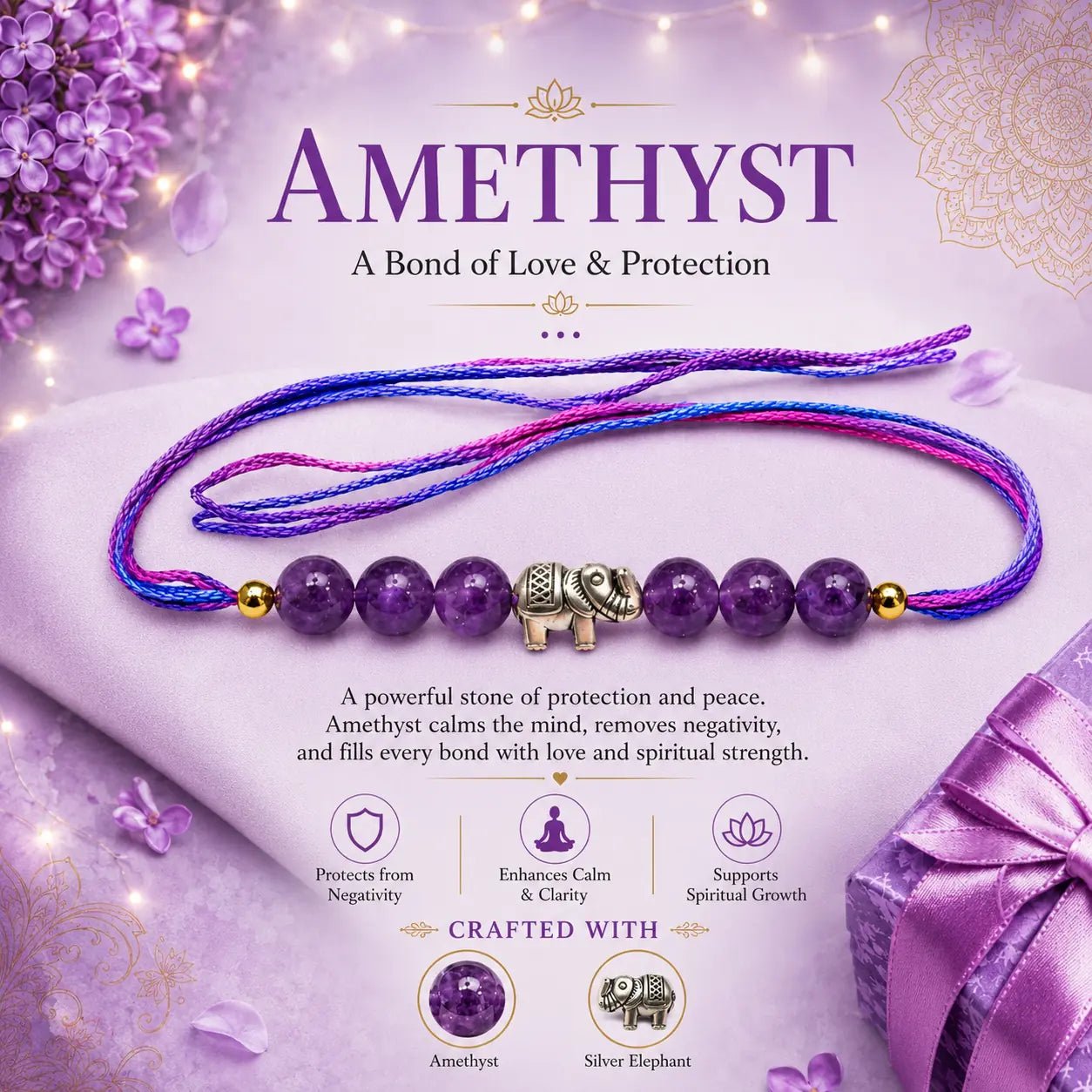 Amethyst Rakhi - Astrosaras