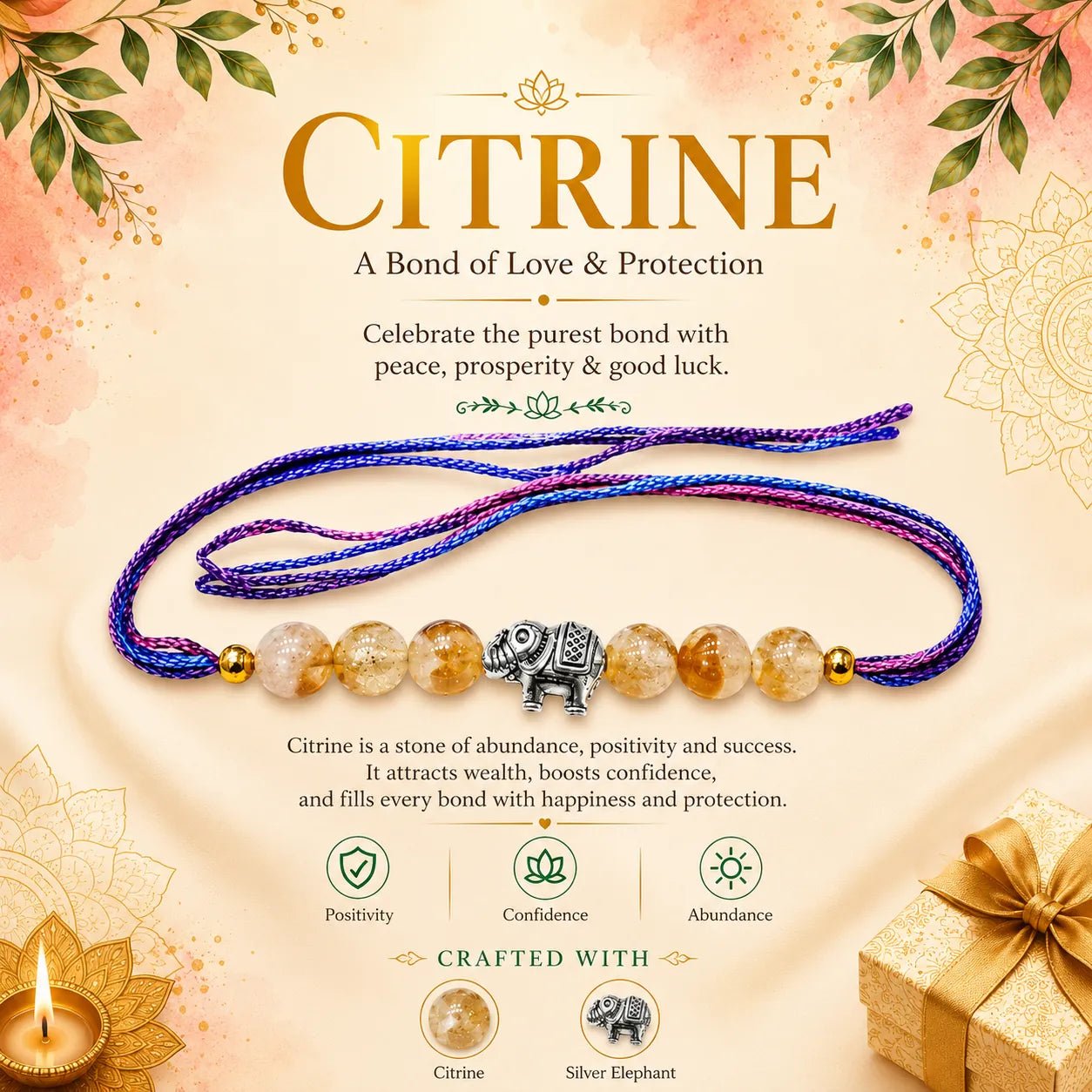 Citrine Rakhi - Astrosaras