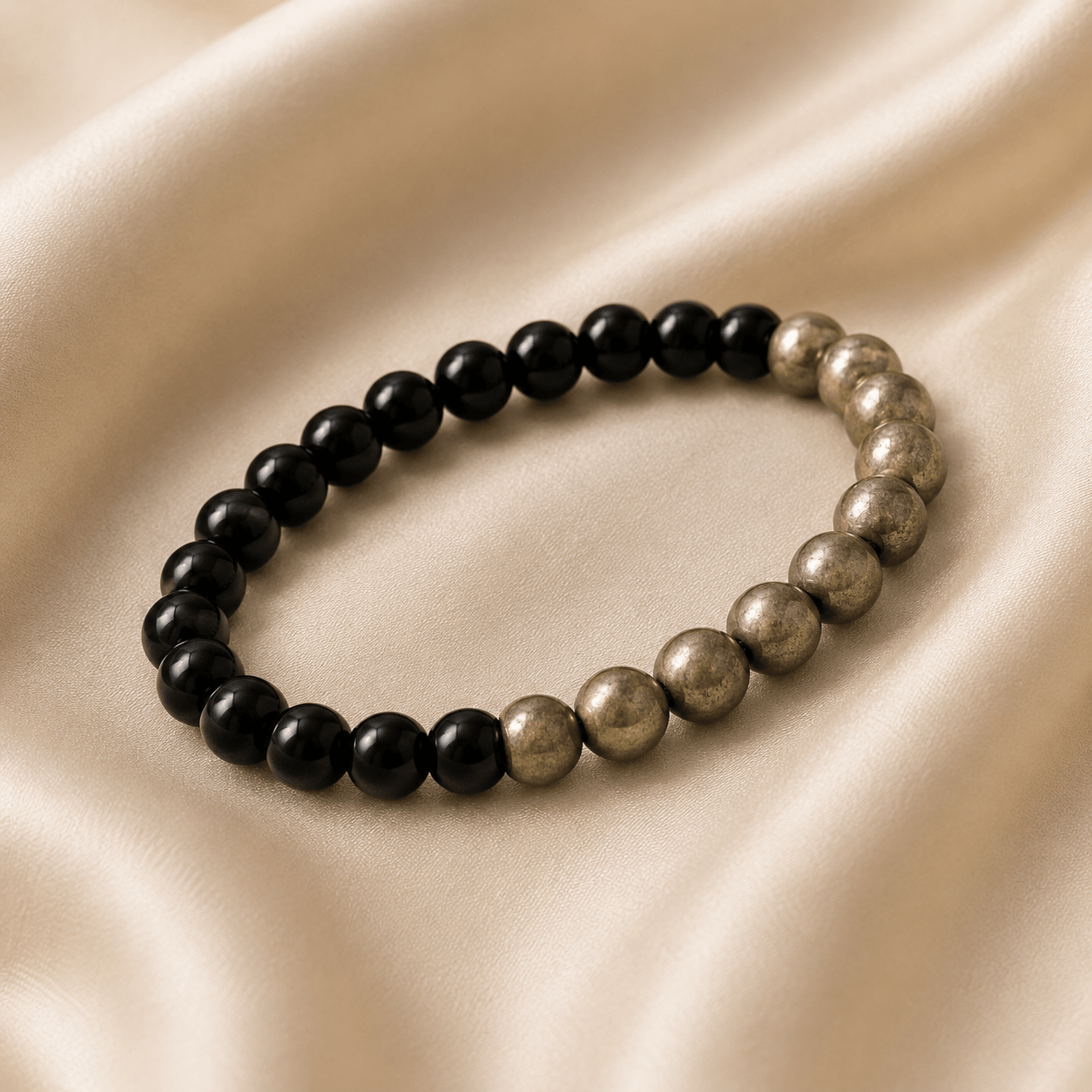 Pyrite + Black Tourmaline Bracelet - Astrosaras